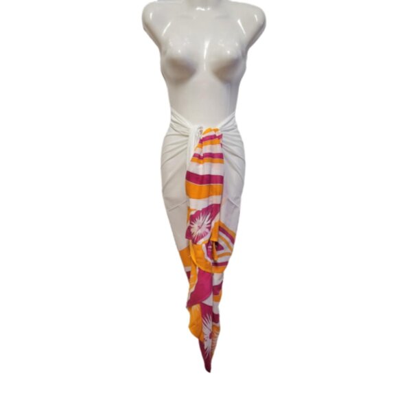 Cover Up Long Wrap, Halter or Strapless Wrap Dress Cotton Coverups - Picture 7 of 7